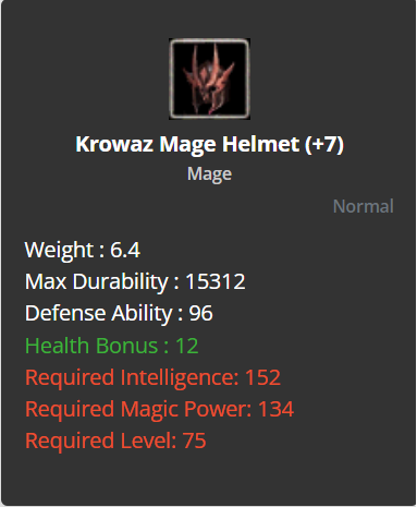 Krowaz Mage Helmet +7