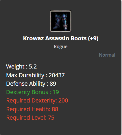 Krowaz Assassin Boots +9